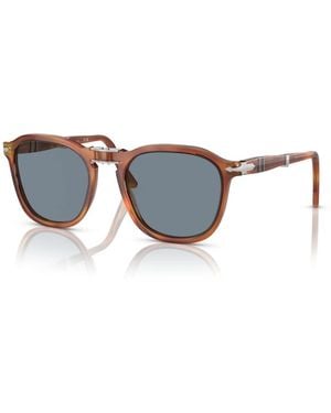 Persol Vierkante Opvouwbare Zonnebril - Blauw