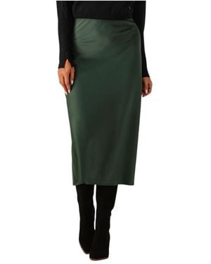 Y.A.S Rokken ,Groen ,Polyester Groene Midi Rok Voor Stijlvolle Vrouwen