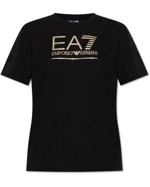 EA7 T-Shirt Aus Der Kollektion - Schwarz