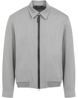 Brioni Blousonjack Met Rits - Grijs