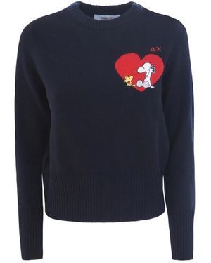 Sun 68 Round-Neck Knitwear - Azul