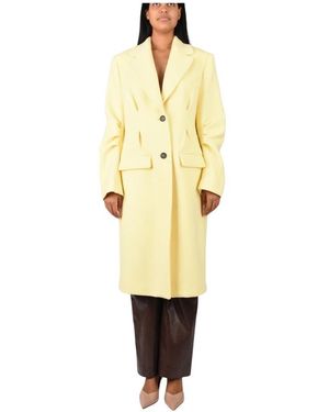 MSGM Single-Breasted Coats - Jaune