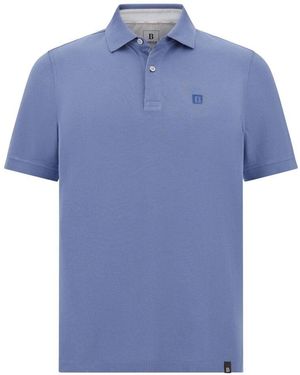 BOGGI Baumwoll-Piqué-Poloshirt - Blau