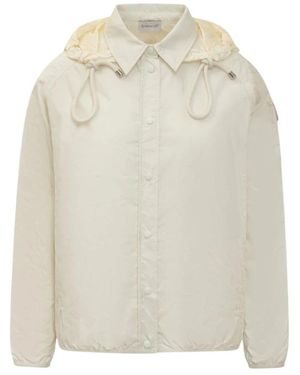 Moncler Hooded Shirt Jacket - Wit