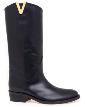 Via Roma 15 Cowboy Boots - Blue