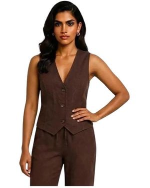 Sweet Pants Sleeveless Tops - Marrón
