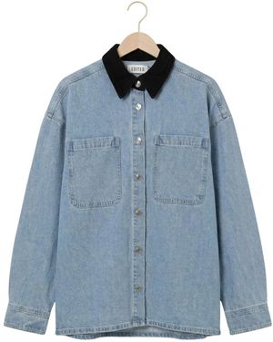 EDITED Overhemden ,Blauw ,Katoen Amber Shirt