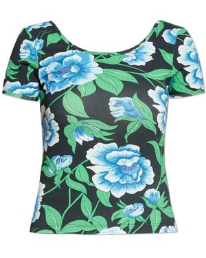 KENZO Top mit blumenmuster - Grün