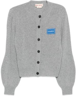 Marni Truien & Vesten ,Grijs ,Kasjmier Luxe Grijze Kasjmiertrui Aw 25