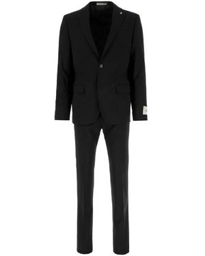 Corneliani Single Breasted Suits - Nero