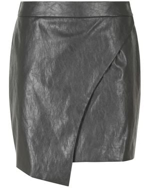 FEDERICA TOSI Leather Skirts - Grey