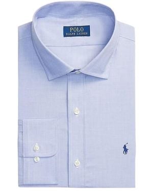 Polo Ralph Lauren Lange Mouwen Katoenen Shirt - Blauw
