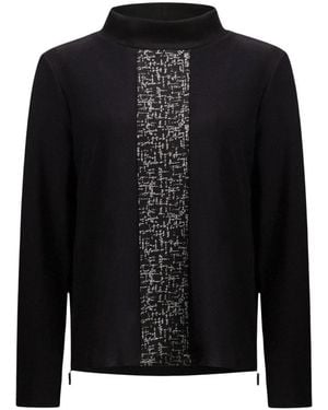 Joseph Ribkoff Boxy-Oberteil Aus Jacquard Und Scuba-Jersey - Schwarz