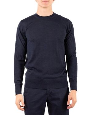 hindustrie Rundhals-Strickpullover - Blau