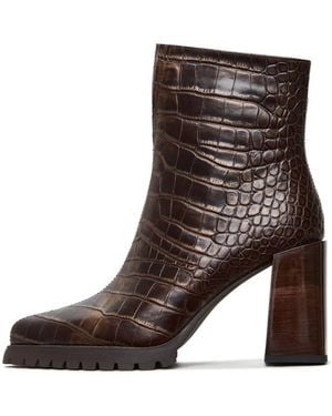 CESARE GASPARI Krok Blockabsatz Stiefel Helen - Braun