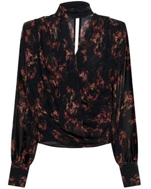Gestuz Overhemden ,Veelkleurig ,Polyester Gzleean Blouse - Zwart