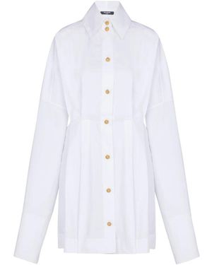 Balmain Shirt Dresses - Bianco