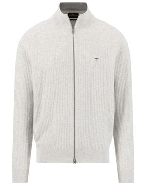 Fynch-Hatton Truien & Vesten ,Grijs ,Cardigans - Wit