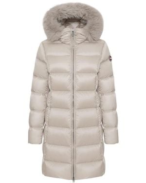 Colmar Lange Donsjas Met Imitatiebont - Naturel