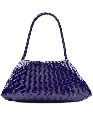 Dragon Diffusion Paarse Geweven Leren Schoudertas - Blauw
