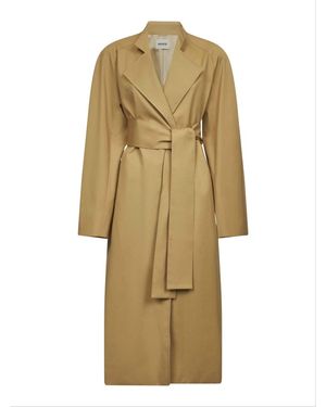 KHAITE Belted Coats - Natural