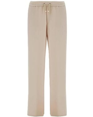 Herno Straight Satin Hosen - Natur