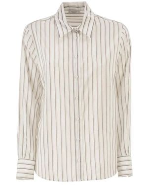 Peserico Overhemden ,Wit ,Katoen Shirts