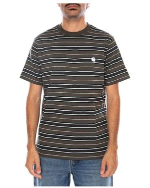 Carhartt Tops ,Veelkleurig ,Katoen S/S Bronson T-Shirt - Zwart