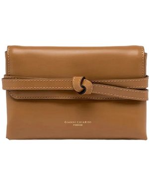 Gianni Chiarini Tassen ,Bruin ,Leer Schoudertas