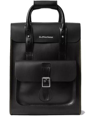 Dr. Martens Kiev Laptop-Rucksack Aus Glattleder - Schwarz