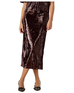 Y.A.S Yasroyalina Sequin Ankle Maxi Rok - Bruin