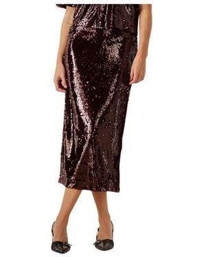 Y.A.S Yasroyalina Sequin Ankle Maxi Rok - Bruin