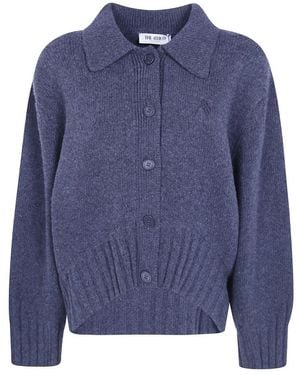 The Attico Truien & Vesten ,Grijs ,Shirtkraag Vest - Blauw