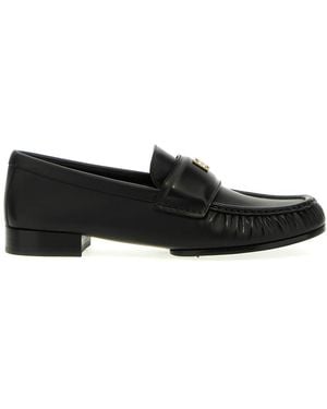 Givenchy Mokassin Aus Glattem Leder Mit Metallischem Logodetail - Schwarz
