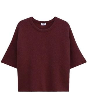 Filippa K T-Shirt Aus Wolle Und Yak - Rot