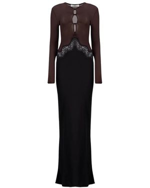Christopher Esber Open Twist Verner Lace Dress - Zwart