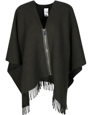 Dondup Jassen ,Groen ,Wol Cape Van Wolmix - Zwart