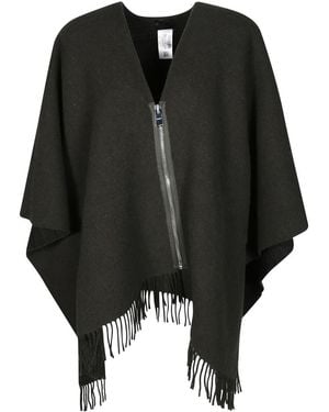 Dondup Jassen ,Groen ,Wol Cape Van Wolmix - Zwart