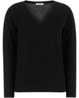The Row Truien & Vesten ,Zwart ,V-Neck Truien