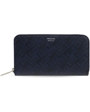 Ferragamo Monogram Portemonnee - Blauw