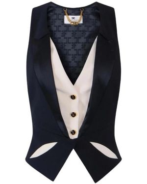 Elisabetta Franchi Vests - Blue