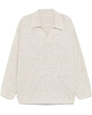 Paura V-Neck Knitwear - White