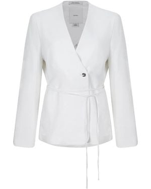 Calvin Klein Wrap-Style Taillen-Blazer - Weiß