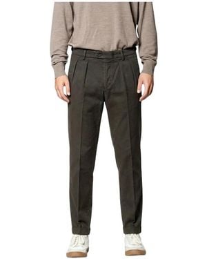 Mason's Broeken ,Bruin ,Katoen Don Johnson 2 Pinces Chino Broek - Grijs