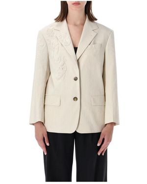 Dries Van Noten Blazers - Neutro