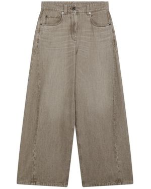 Brunello Cucinelli Wide Jeans - Gris
