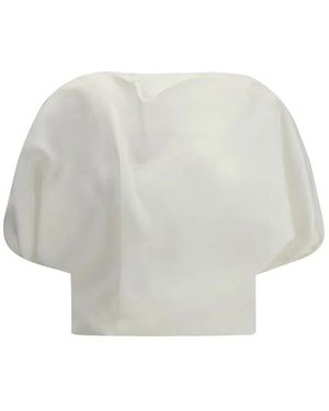 KHAITE Zijden Boothals Top - Wit