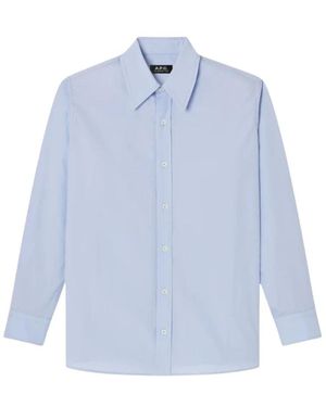 A.P.C. Overhemden ,Blauw ,Katoen Kayla Shirt