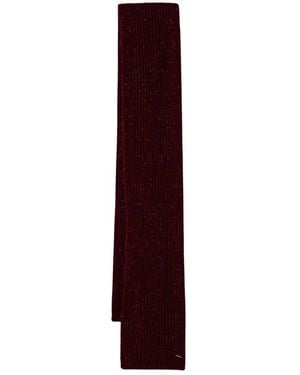 Twinset Accessoires ,Bruin ,Polyester Sjaal Met Lurex - Paars