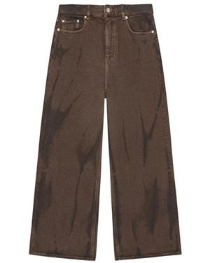 Ganni Overdyed Heavy Denim Baggy Jeans - Bruin